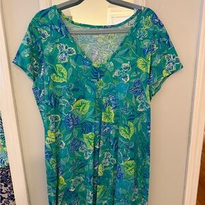 Lilly Pulitzer Green and Blue Floral Dress